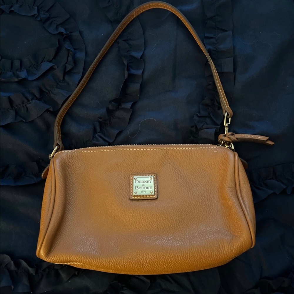 Dooney & Bourke Tan Pebble Leather Mini Bag